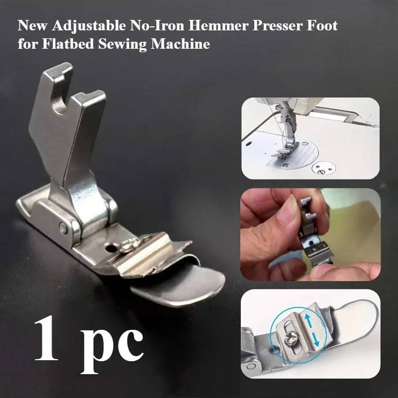 Sewing Expert - Adjustable No-Iron Hemmer Foot for Flatbed