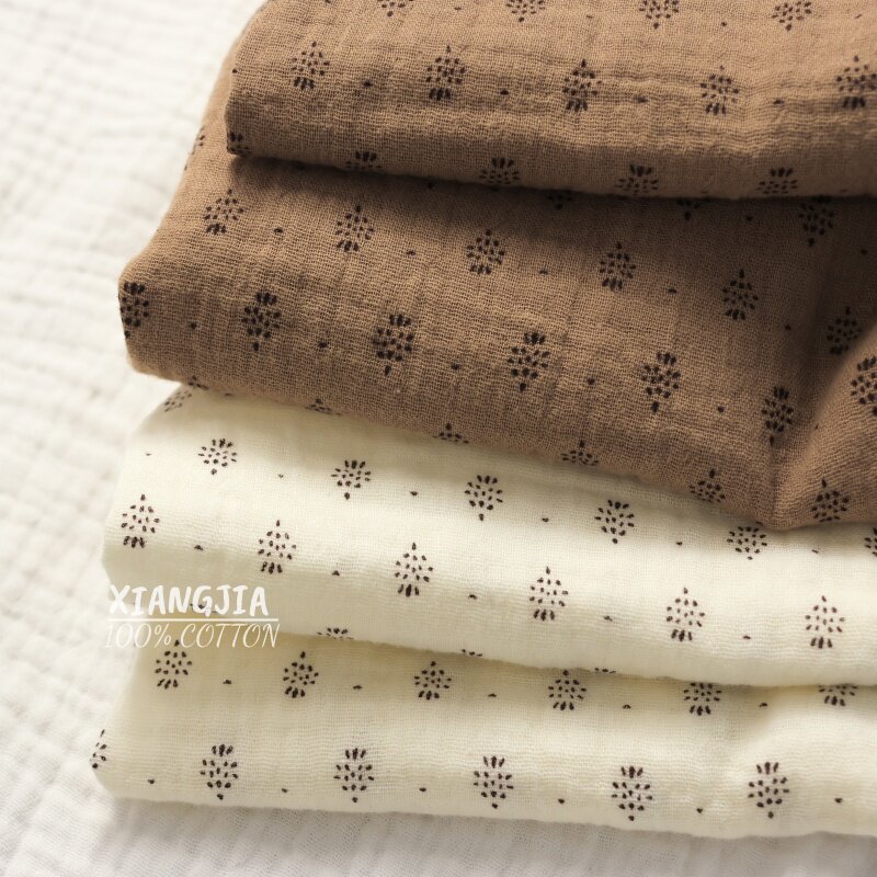 Vintage Sewing Textile - 135x50cm Vintage Dot Cotton Double Layer