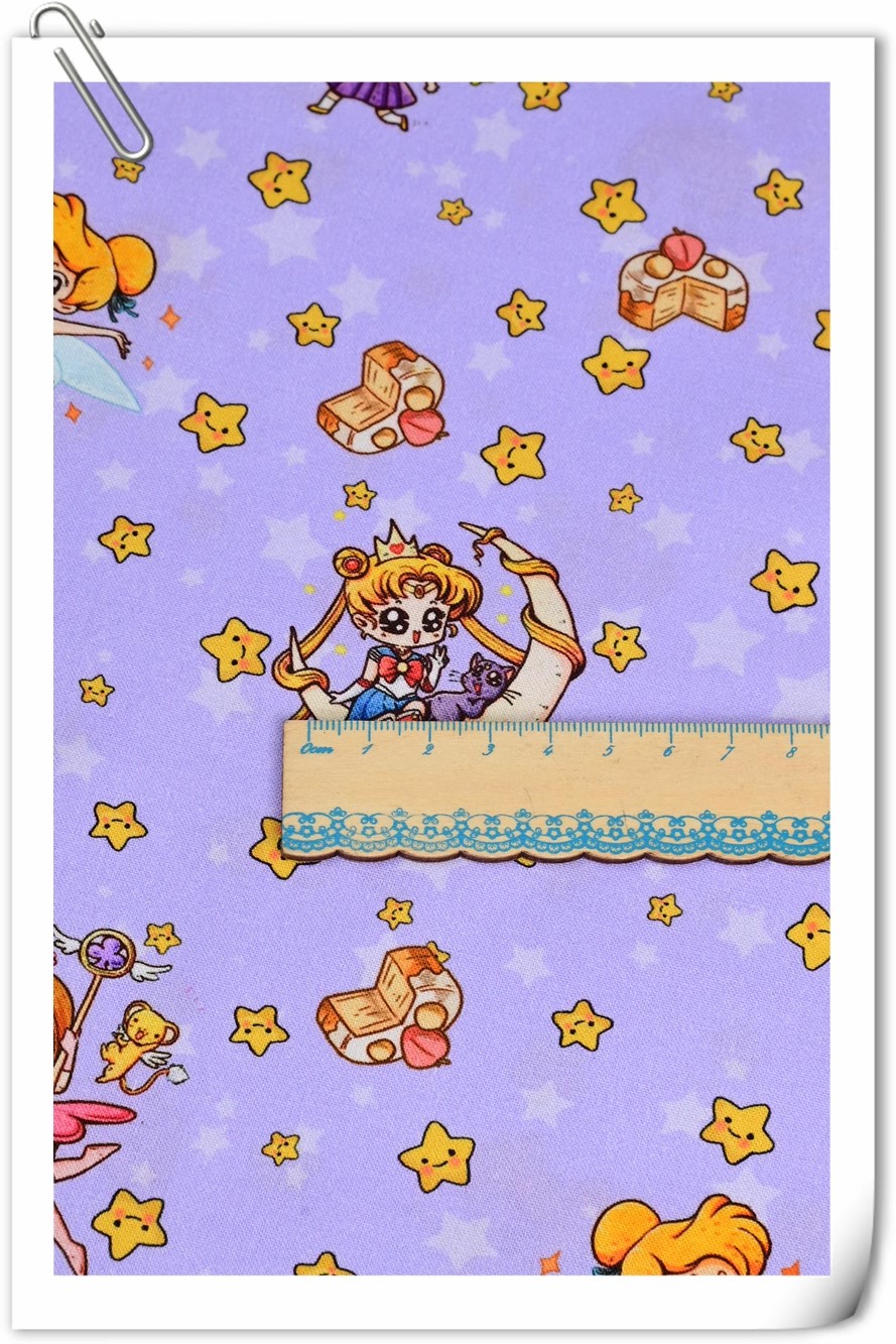 Sailor Moon Stars Cartoon Girl - Textile And Sewing Materials review and price