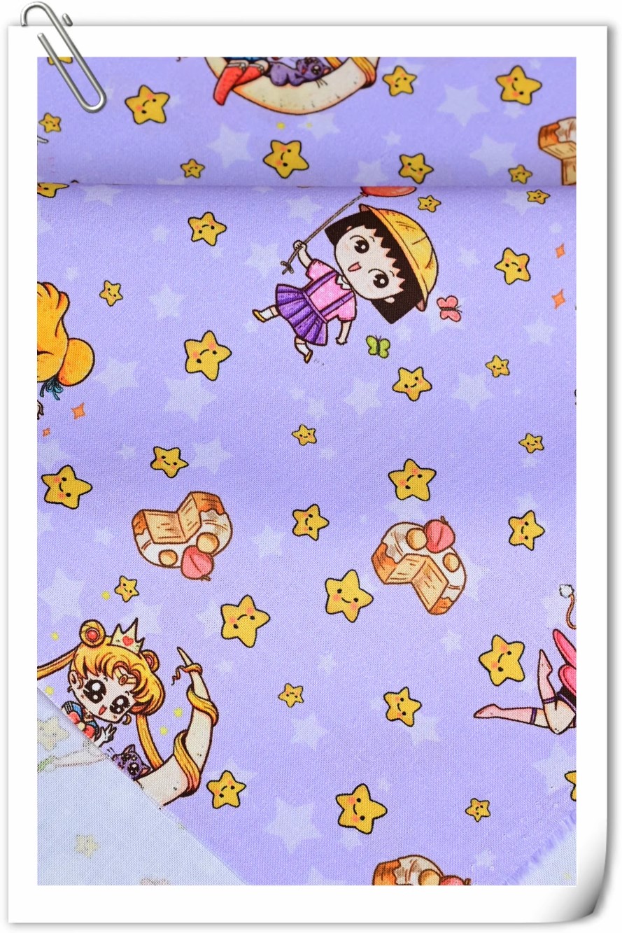Sailor Moon Stars Cartoon Girl - Textile And Sewing Materials review and price