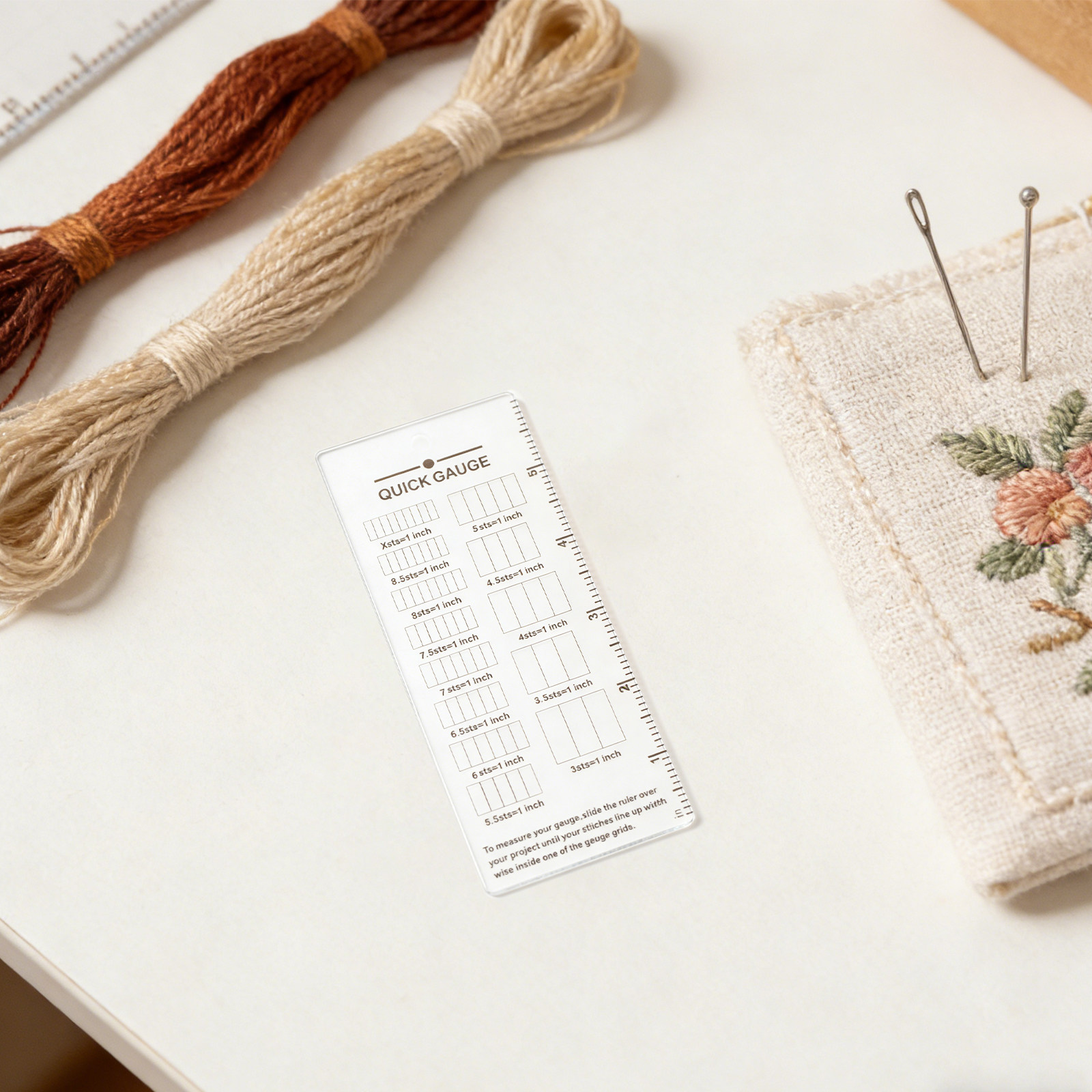 2Pcs Knitting Gauge Ruler Acry - Sewing Gauge Ruler review and price