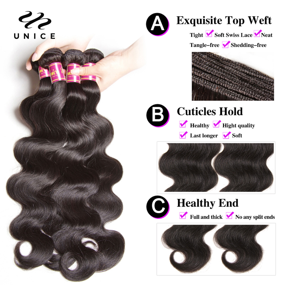 UNice Body Wave Bundles Natura - Sewing Lab review and price