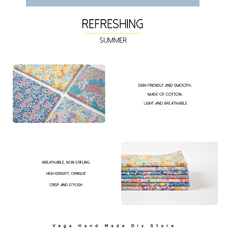 Vintage small floral printed n - Vintage Sewing Textile review and price