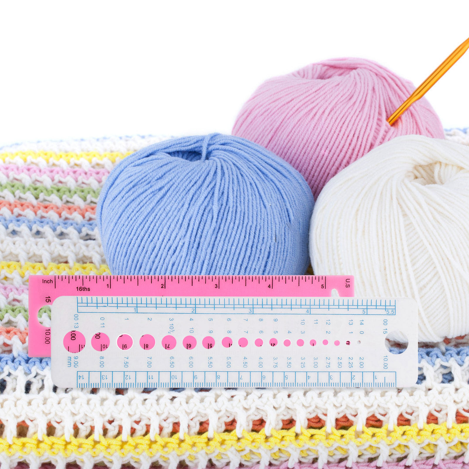 4Pcs Knitting Needle Gauge Too - Sewing Gauge Ruler review and price
