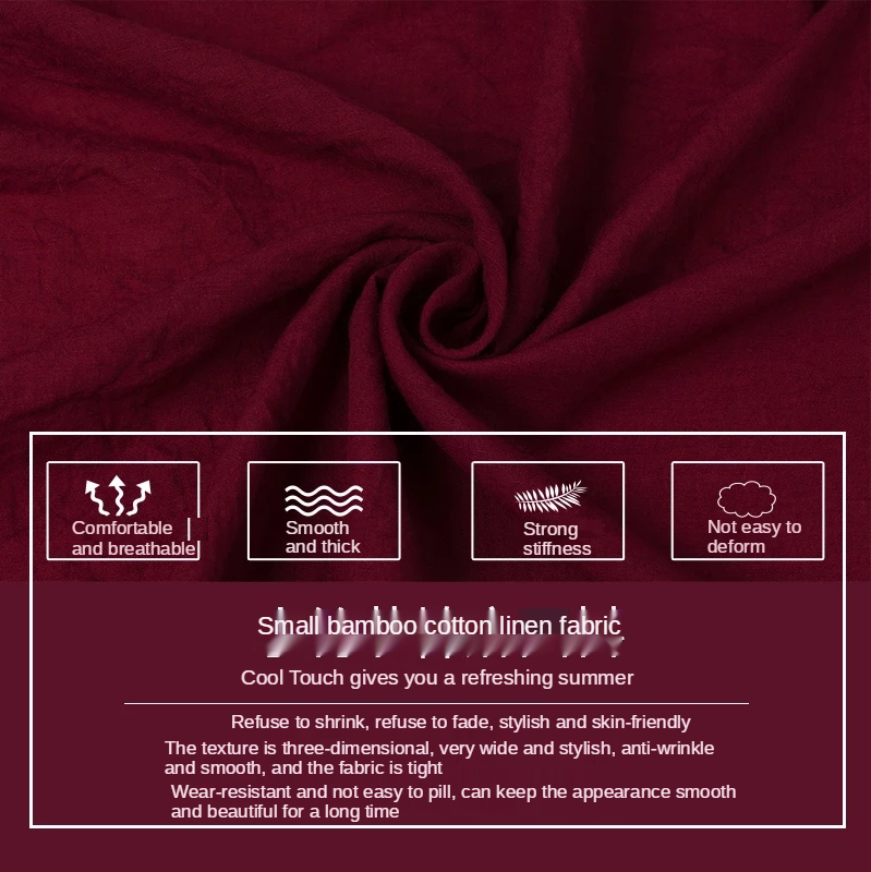 Thin Bamboo Linen Cotton Fabri - Vintage Sewing Textile review and price