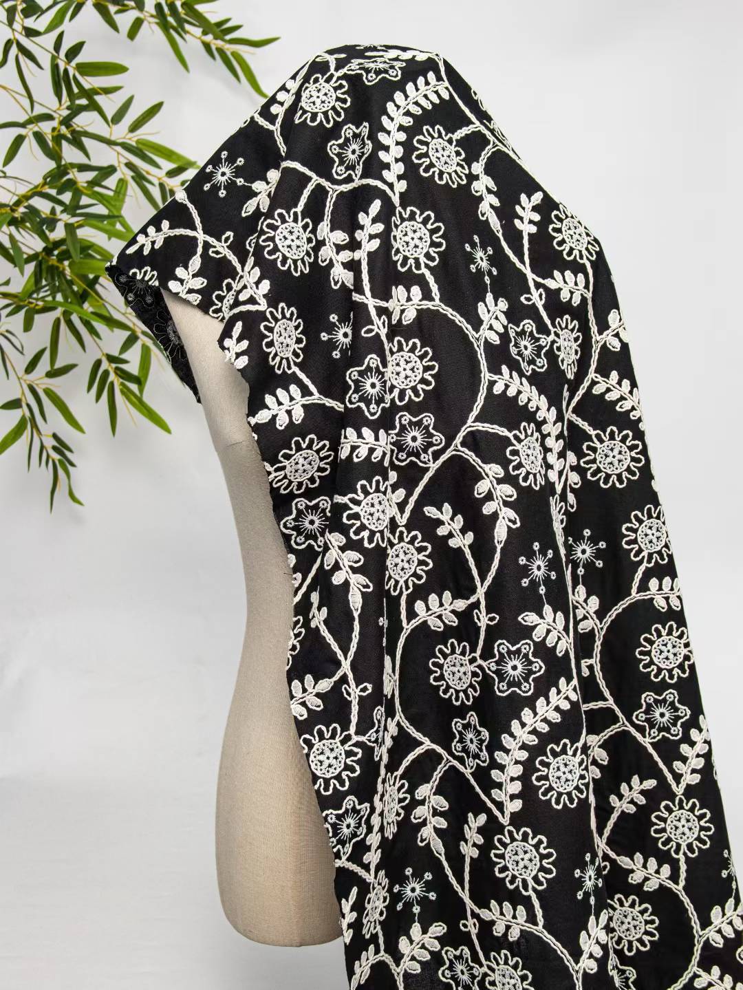 Vintage full-width embroidered - Vintage Sewing Textile review and price
